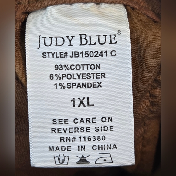 Judy Blue Brown Denim Overalls Shirts Size 1XL - Picture 7 of 7